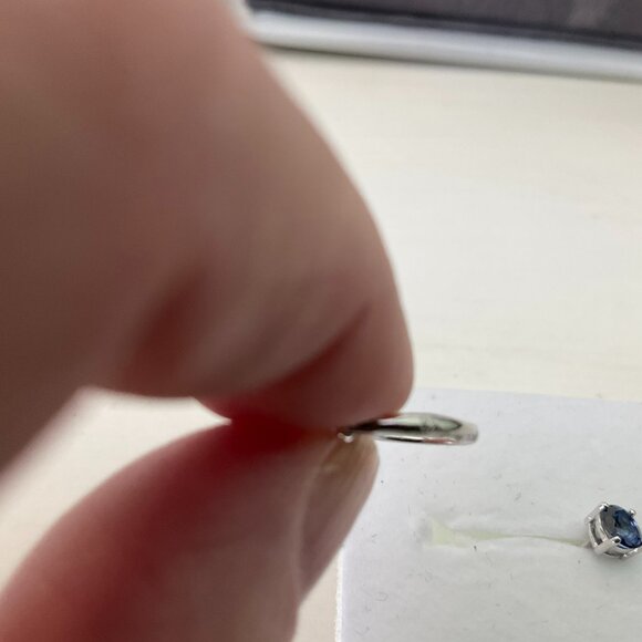 Fabulous NWOT silver & vivid bluish color tanzanite earrings AAA - Picture 5 of 5